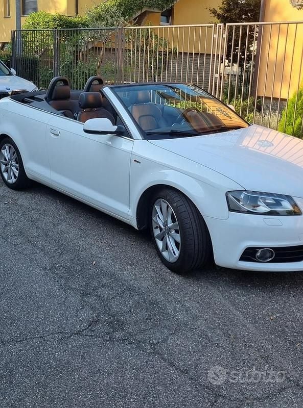 Usata Audi A3 Cabriolet S-Line 2013 Bianco Cabrio