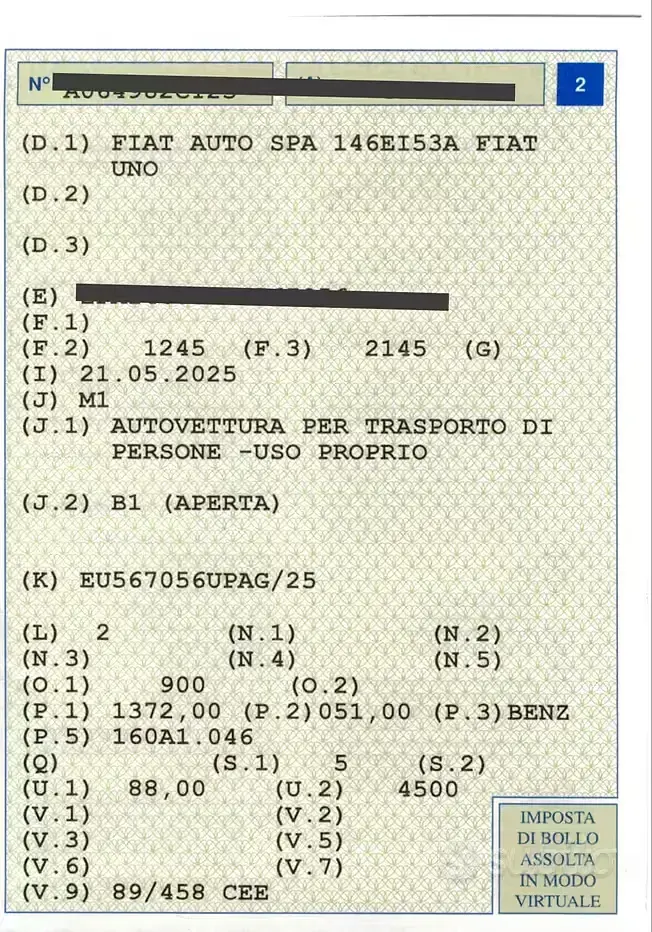Usata Fiat Uno 70 CV (51 kW) 1990 Bianco Utilitaria