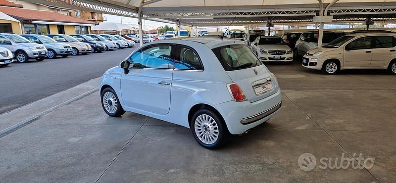 Usata Fiat 500 Lounge 75 CV (55 kW) 2009 Blu Cabrio
