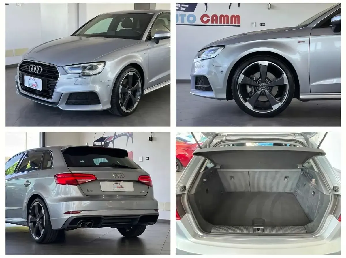 Usata Audi A3 S-Line 184 CV (135 kW) 2017 Argento Berlina