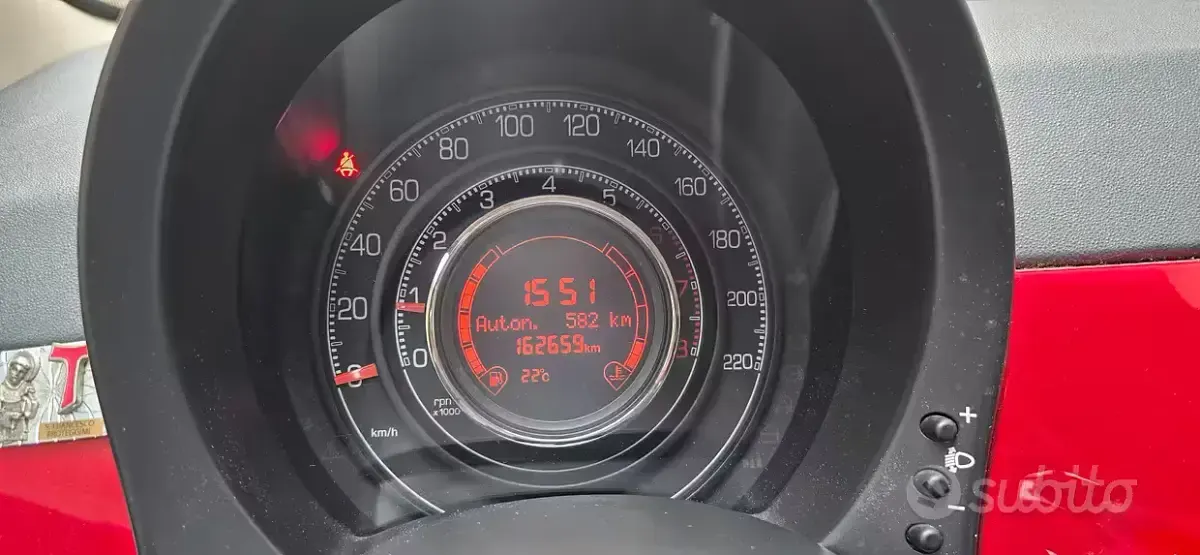 Usata Fiat 500 Sport 69 CV (50 kW) 2009 Rosso Cabrio