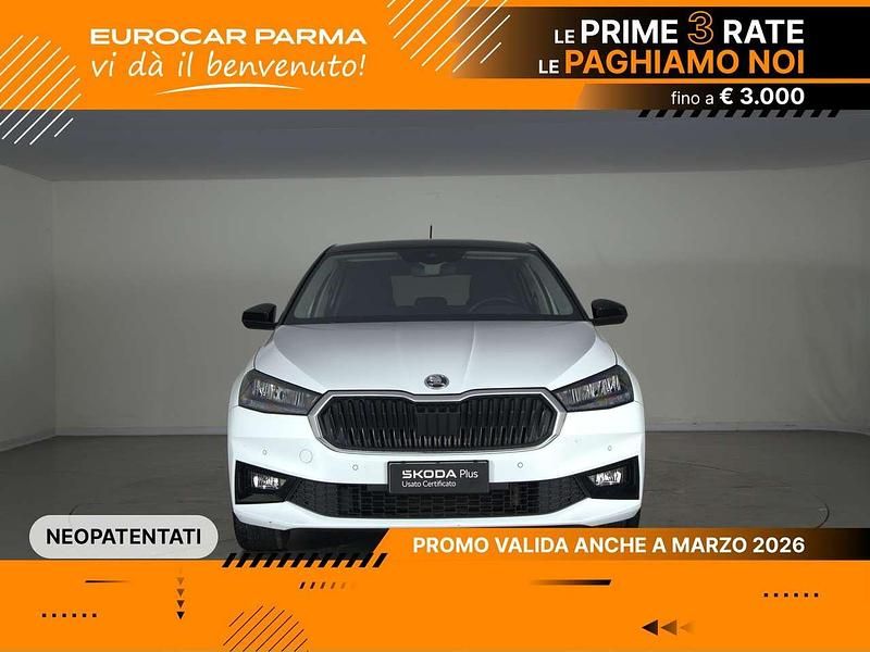 Usata Skoda Fabia Selection 80 CV (58 kW) 2025 Bianco luna metallizzato nero tulipano perlato Berlina