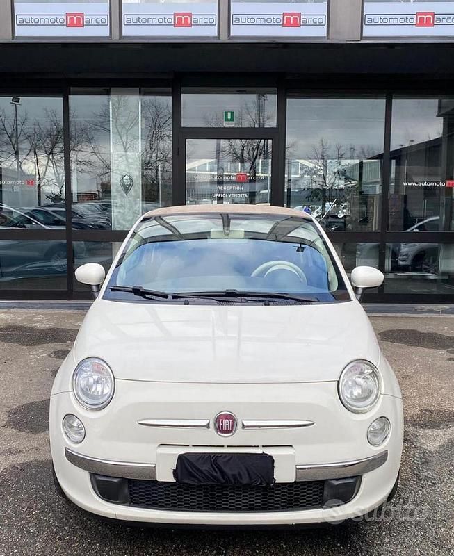 Usata Fiat 500 Lounge 69 CV (50 kW) 2011 Bianco Cabrio