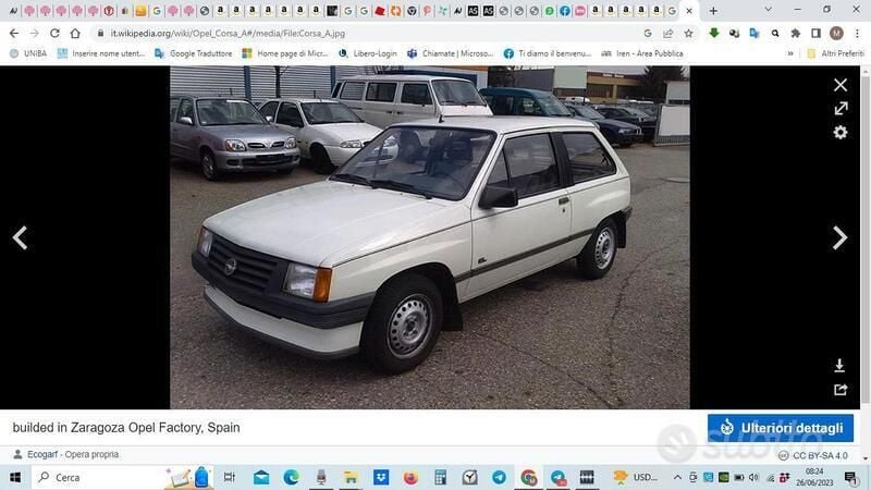 Usata Opel Corsa 45 CV (33 kW) 1990 Bianco Berlina