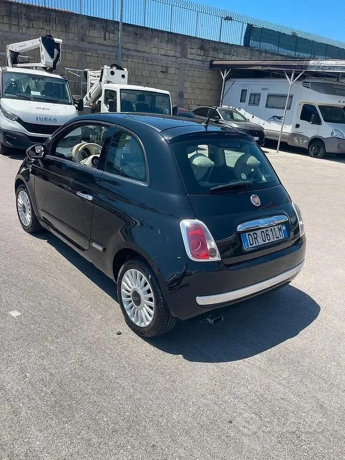 Usata Fiat 500 Lounge 75 CV (55 kW) 2008 Nero Cabrio