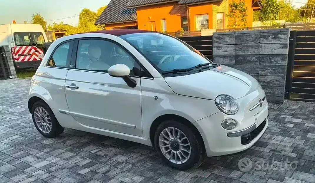 Usata Fiat 500 Lounge 69 CV (50 kW) 2008 Cabrio