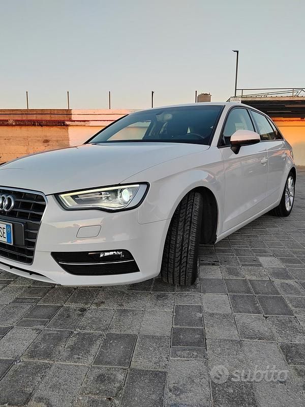 Usata Audi A3 105 CV (77 kW) 2014 Bianco Berlina