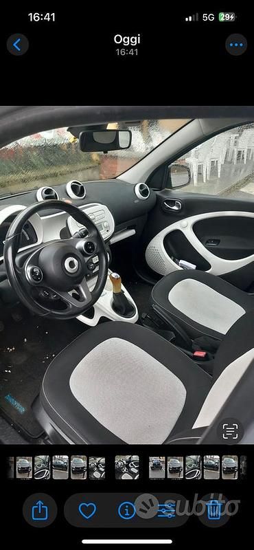 Usata Smart ForFour Passion 71 CV (52 kW) 2015 Nero Utilitaria