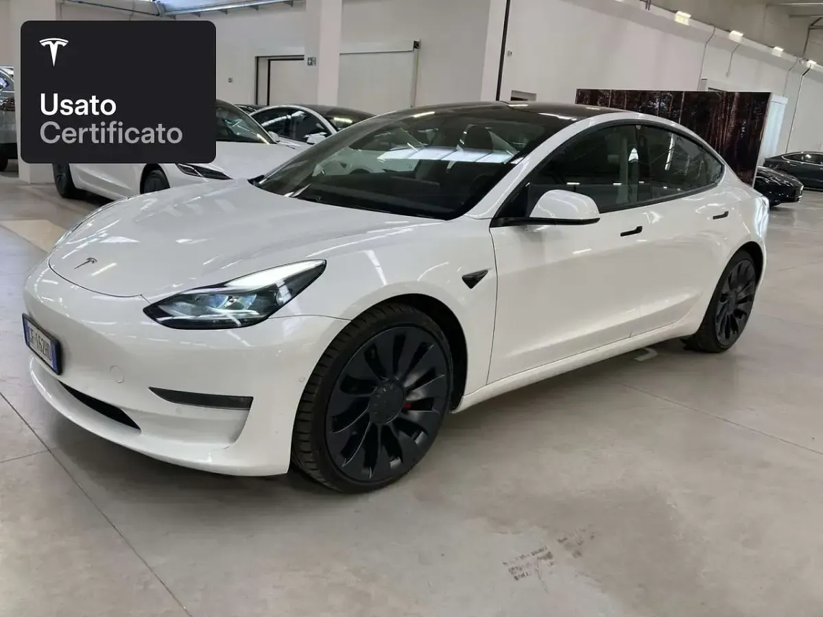 Usata Tesla Model 3 Performance 377 kW (513 CV) 2021 Pearl white multicoat Berlina