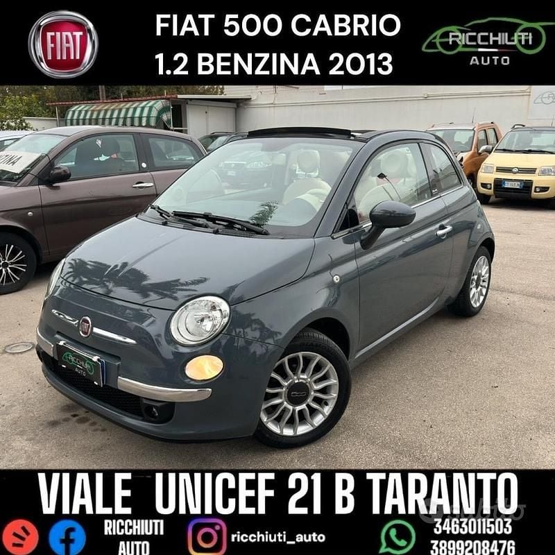 Usata Fiat 500C 69 CV (50 kW) 2013 Grigio Cabrio