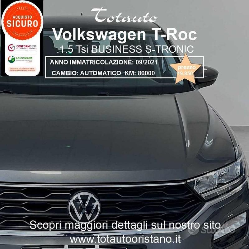 Grigio Usata 2021 VW T-Roc Business SUV | 19.850 € (Buon prezzo) - Immagine 1/4
