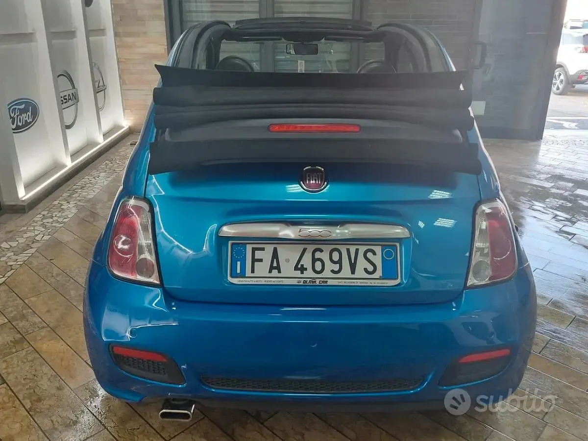 Usata Fiat 500C 105 CV (77 kW) 2015 Blu Cabrio