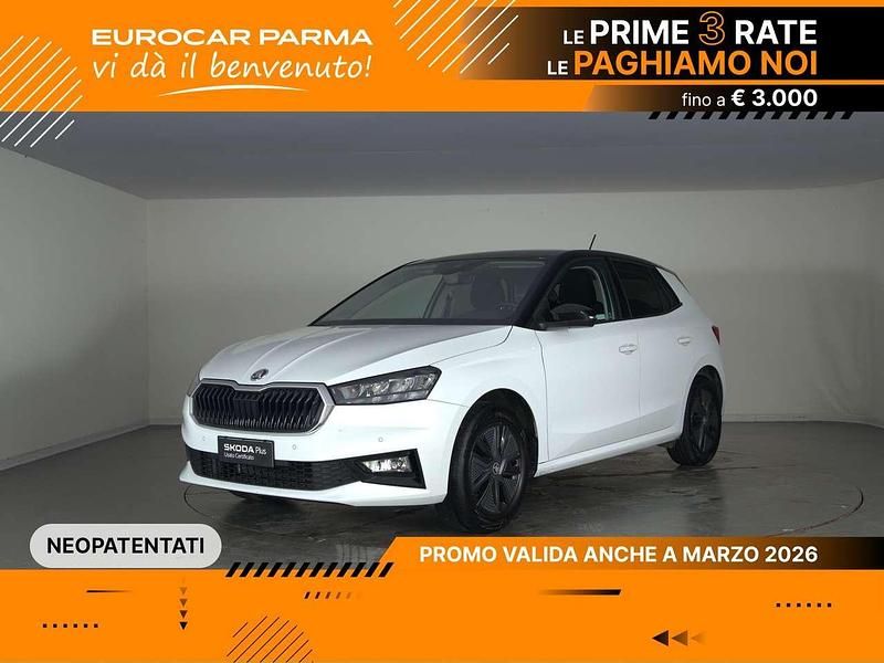 Usata Skoda Fabia Selection 80 CV (58 kW) 2025 Bianco luna metallizzato nero tulipano perlato Berlina