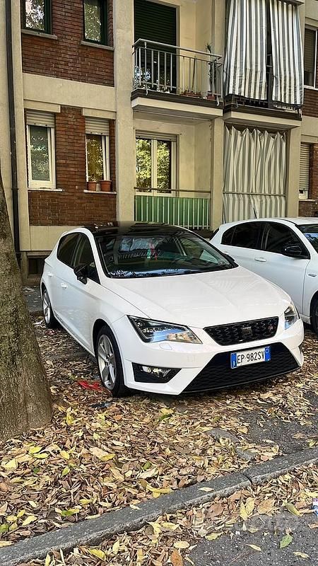 Usata Seat Leon FR 125 CV (91 kW) 2013 Bianco Berlina