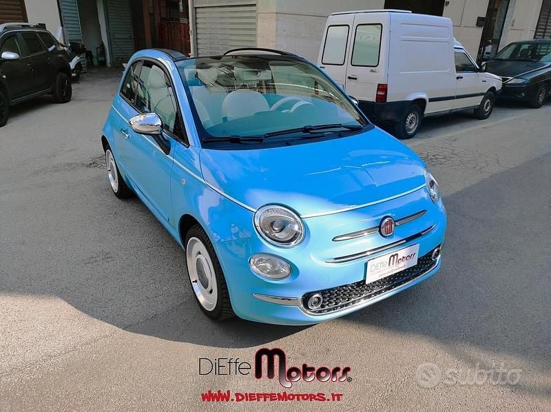 Usata Fiat 500C 69 CV (50 kW) 2019 Blu/azzurro Cabrio