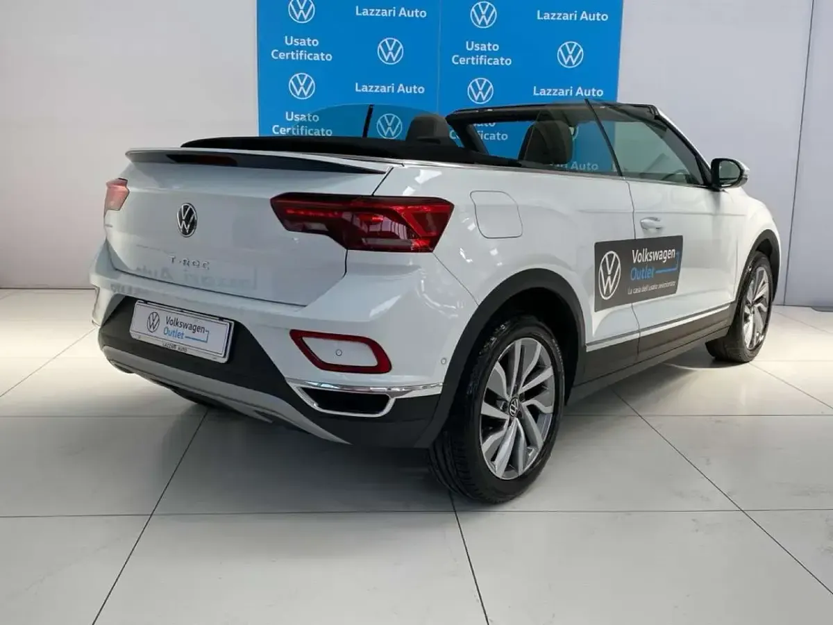 Usata VW T-Roc Cabriolet Style 110 CV (80 kW) 2022 Bianco Cabrio
