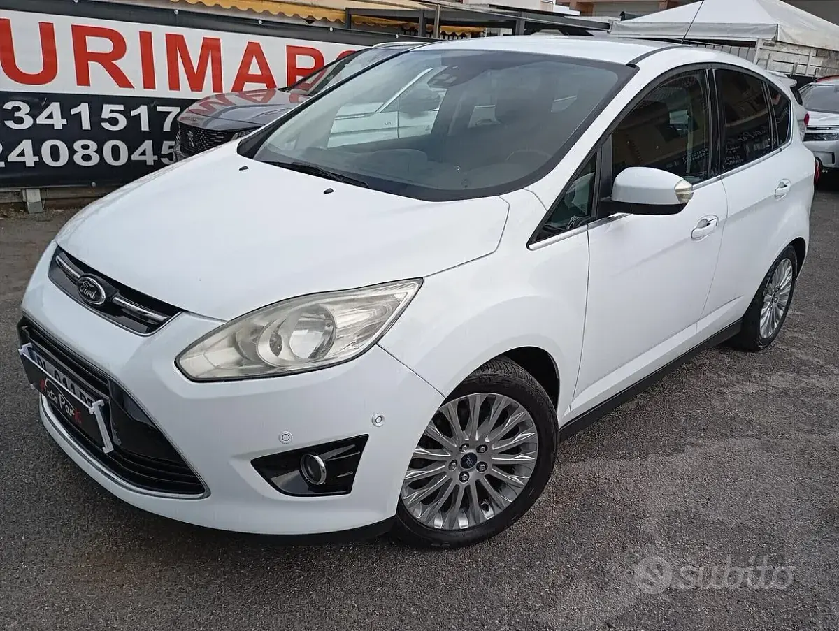 Usata Ford C-MAX Titanium 116 CV (85 kW) 2014 Bianco Monovolume