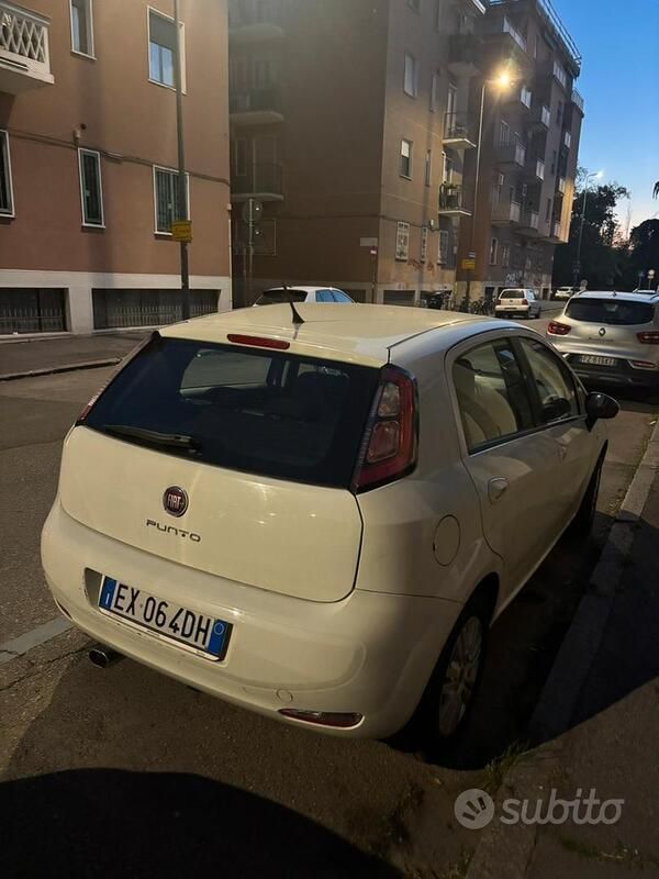 Usata Fiat Punto Lounge 77 CV (56 kW) 2014 Bianco Utilitaria