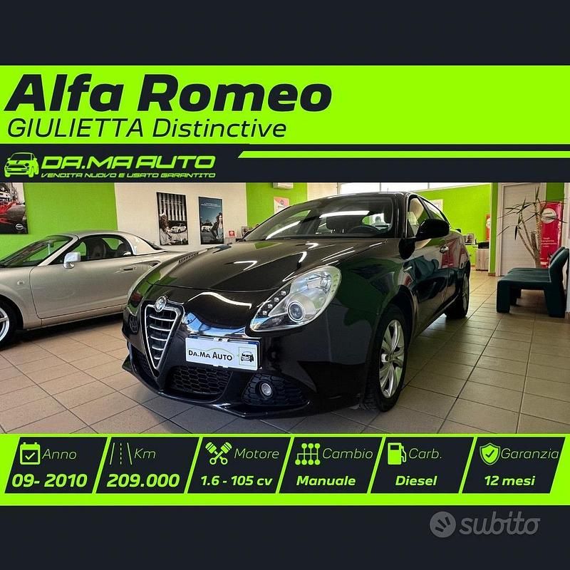 Usata Alfa Romeo Giulietta Distinctive 105 CV (77 kW) 2010 Nero Berlina