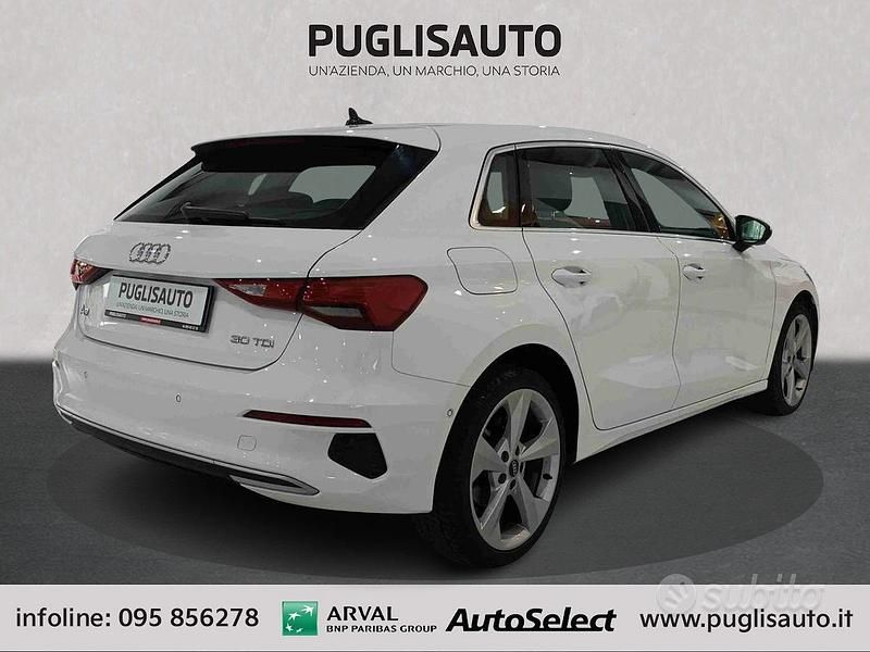 Usata Audi A3 Advanced 116 CV (85 kW) 2021 Bianco Berlina