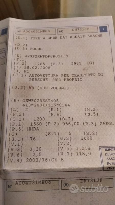 Usata Ford Focus 2008 Nero Berlina