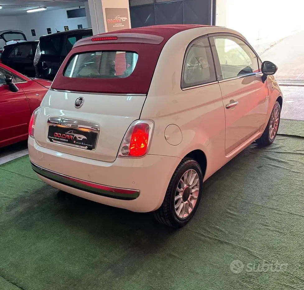 Usata Fiat 500C Lounge 69 CV (50 kW) 2010 Bianco Cabrio