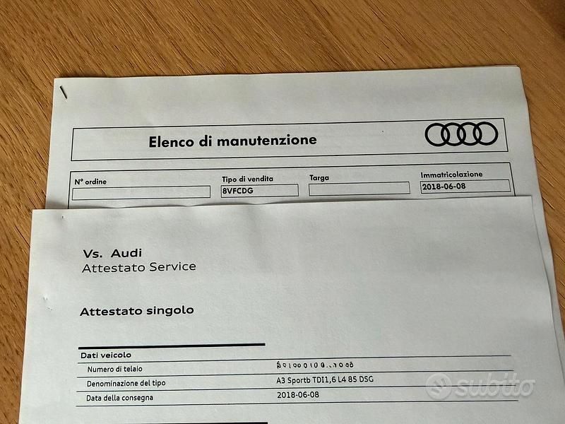 Usata Audi A3 Design 184 CV (135 kW) 2018 Grigio Berlina