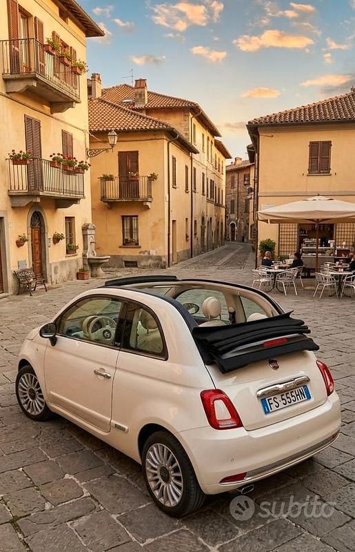 Usata Fiat 500 Lounge 69 CV (50 kW) 2018 Bianco Cabrio