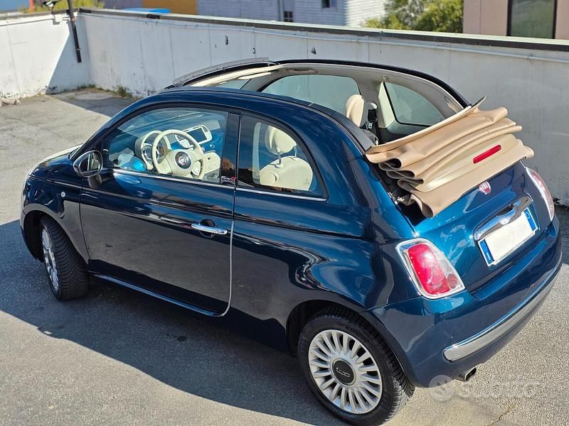 Usata Fiat 500C Lounge 69 CV (50 kW) 2014 Blu Cabrio