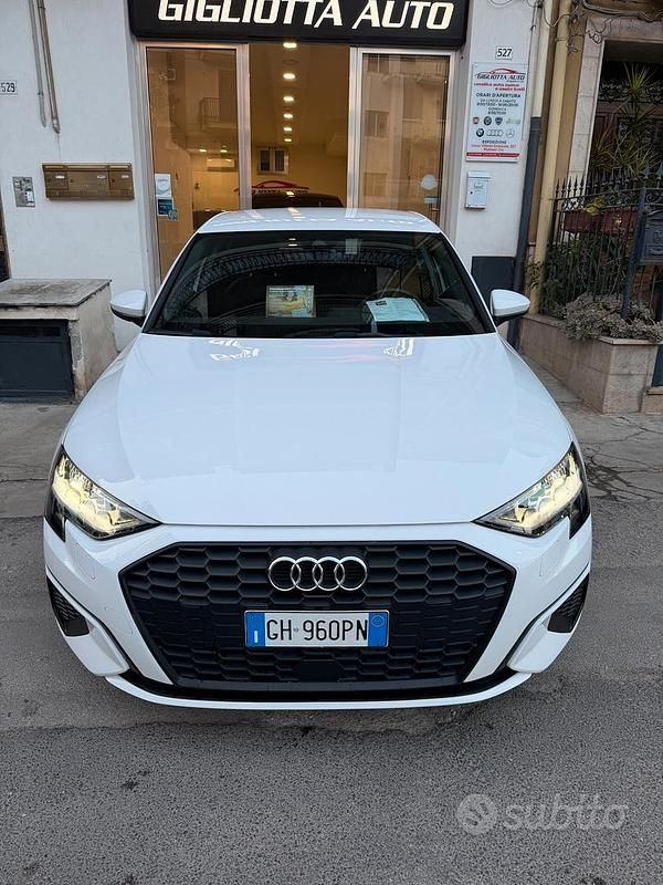Usata Audi A3 Advanced 150 CV (110 kW) 2021 Bianco Berlina