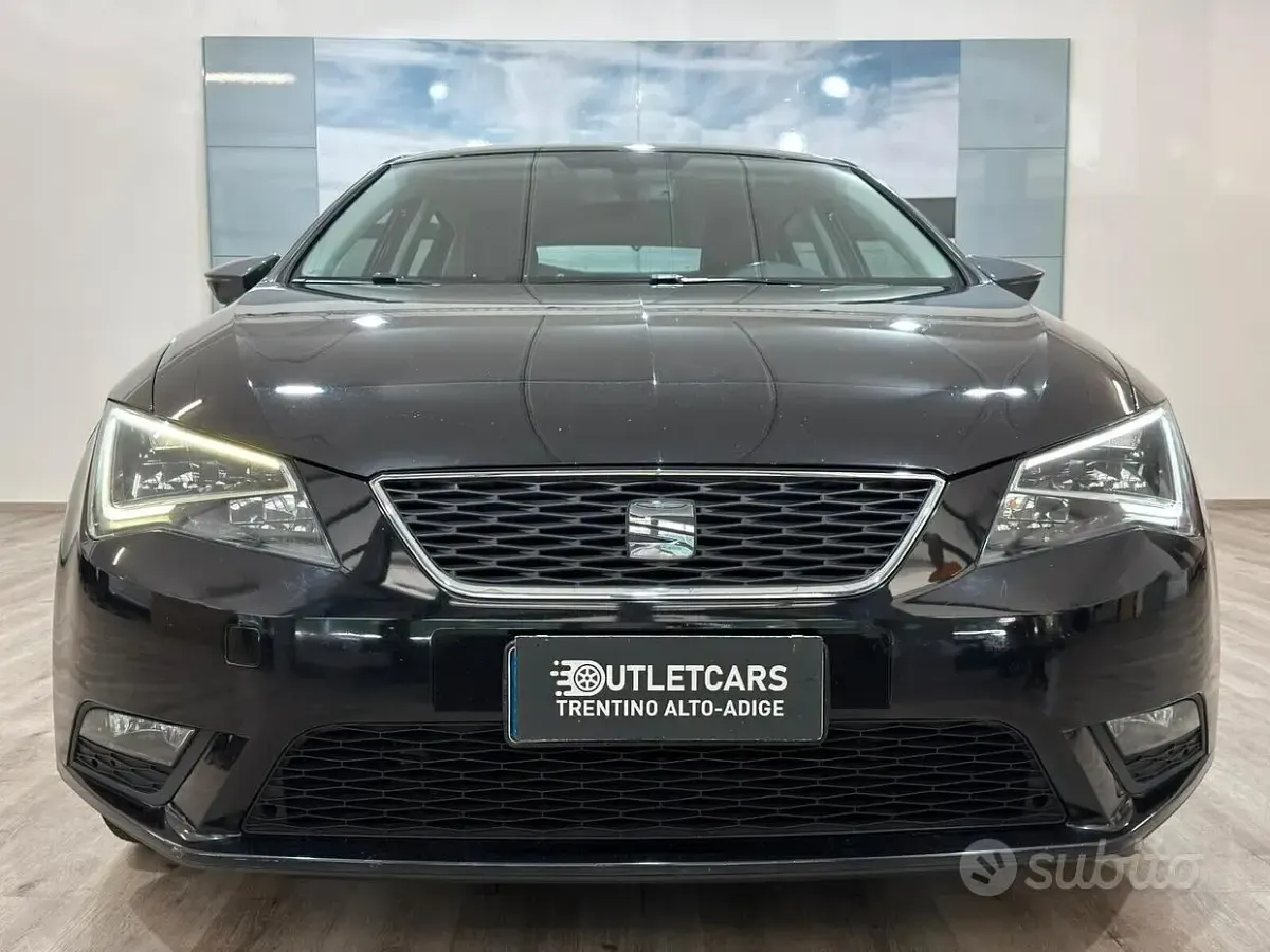 Usata Seat Leon Style 110 CV (80 kW) 2015 Nero Berlina