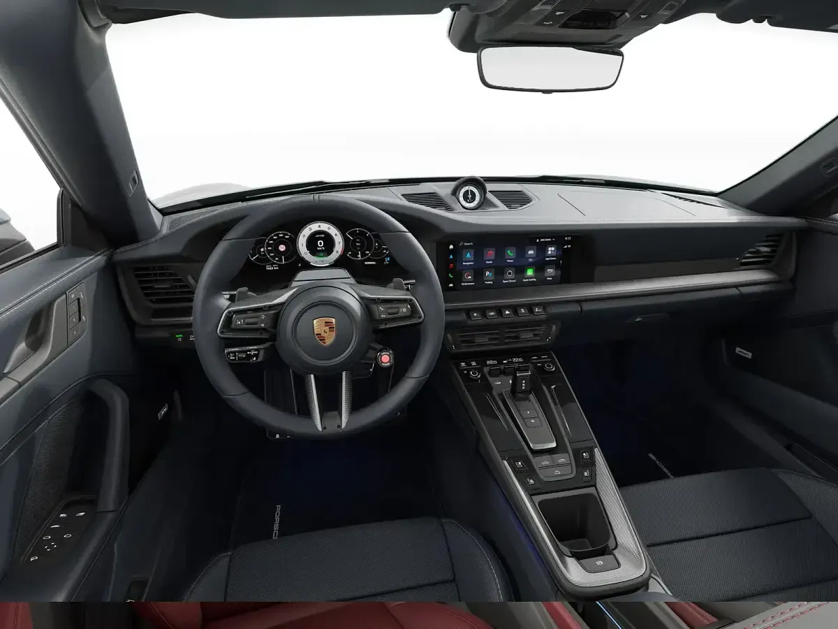 Nuova Porsche 911 Carrera 4 GTS 2026 Grigio vanadio metallizzato/capote blu Cabrio