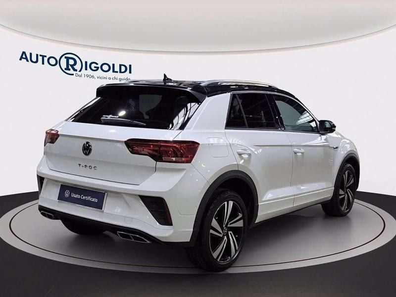 Usata VW T-Roc R-line 116 CV (85 kW) 2022 Pure white deep black perlato SUV