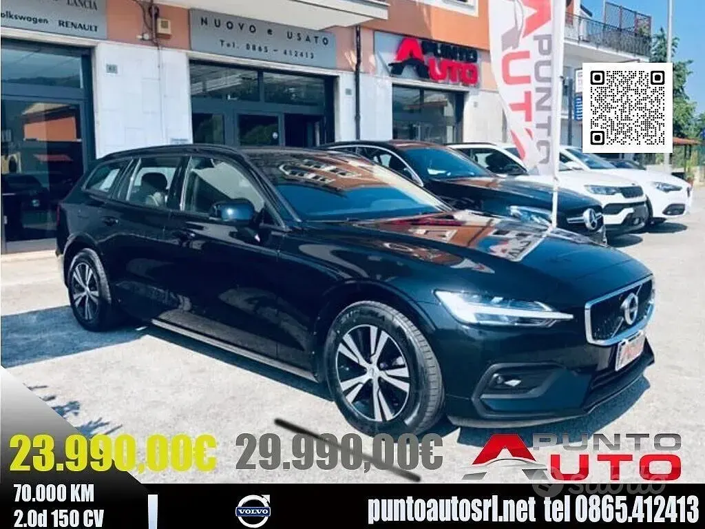 Usata Volvo V60 150 CV (110 kW) 2020 Nero Station wagon