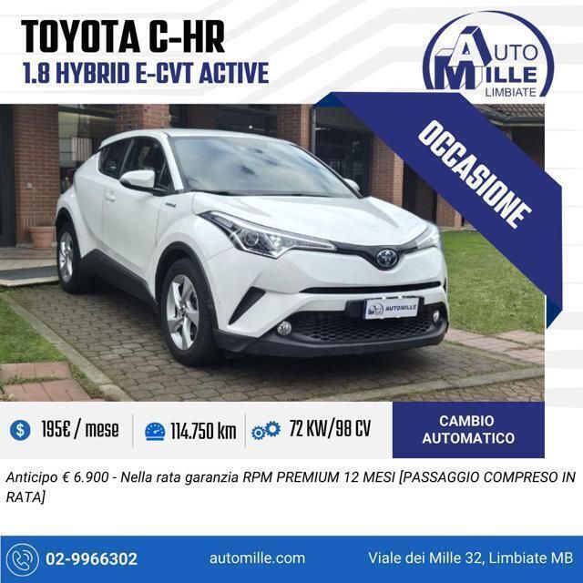 Bianco Usata 2018 Toyota C-HR Active SUV | 15.200 € (Buon prezzo) - Immagine 1/4