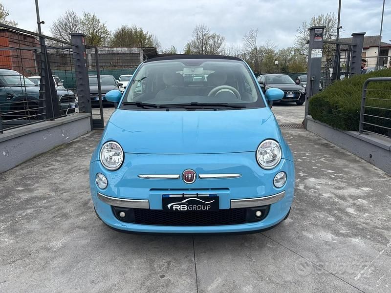 Usata Fiat 500C Lounge 69 CV (50 kW) 2011 Blu Cabrio