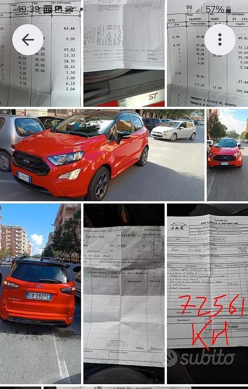 Usata Ford Ecosport ST-Line 100 CV (73 kW) 2020 Rosso SUV