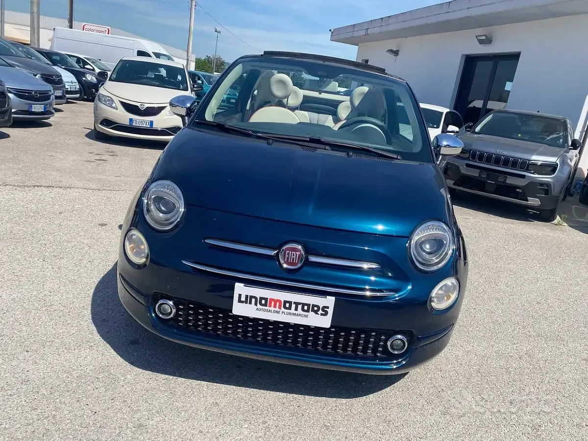 Usata Fiat 500C Mirror 69 CV (50 kW) 2017 Bluazzurro Cabrio