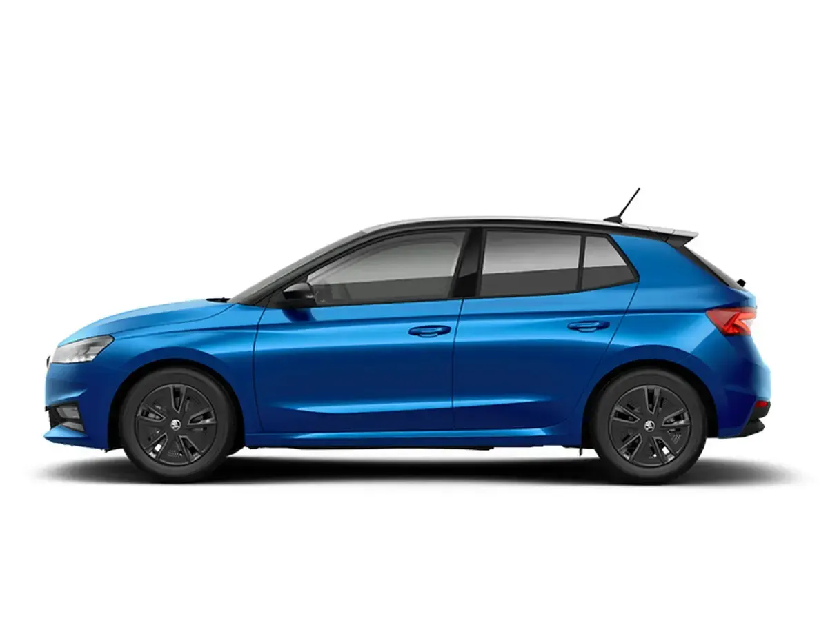 Nuova Skoda Fabia 116 CV (85 kW) 2026 Blu race metallizzato nero tulipano perl Utilitaria