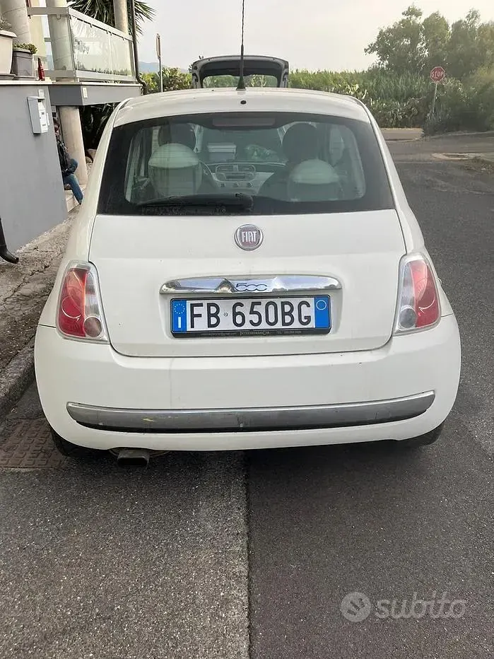 Usata Fiat 500 85 CV (62 kW) 2009 Bianco Cabrio