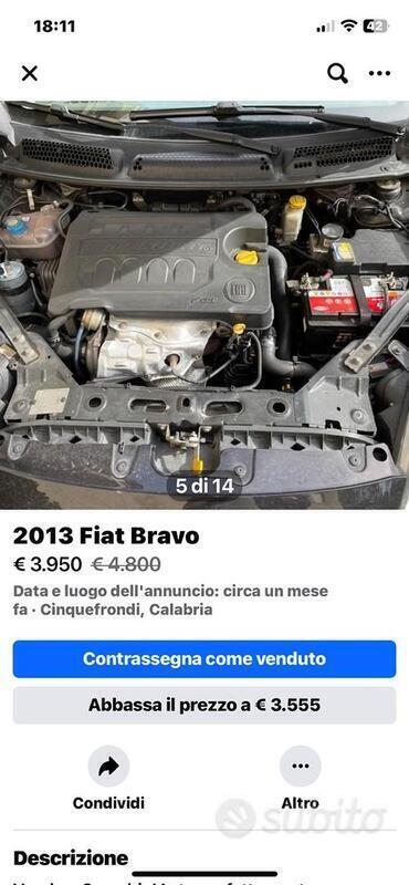 Usato 2013 Fiat Bravo 1.6 Diesel 103 CV (3.950 €)