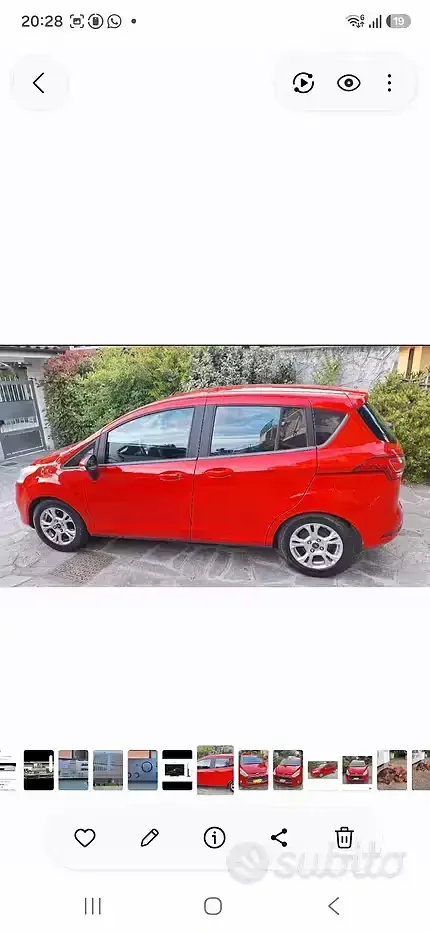 Usata Ford B-MAX 90 CV (66 kW) 2017 Rosso Monovolume