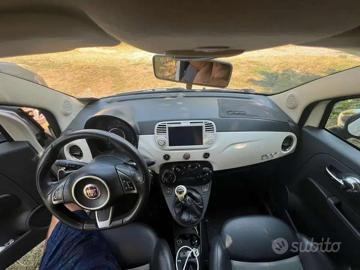 Usata Fiat 500 75 CV (55 kW) 2009 Bianco Cabrio