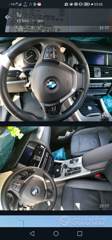 Usata BMW X3 184 CV (135 kW) 2016 Nero SUV