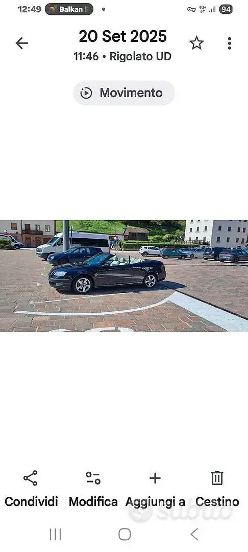 Usata Saab 9-3 150 CV (110 kW) 2007 Nero Cabrio