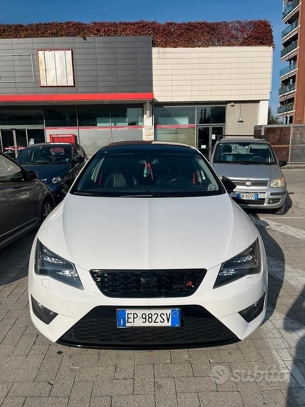 Usata Seat Leon FR 125 CV (91 kW) 2013 Bianco Berlina