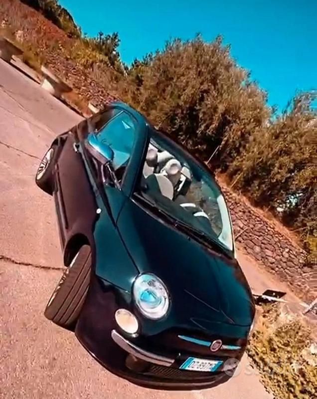 Usata Fiat 500C 75 CV (55 kW) 2010 Blu Cabrio