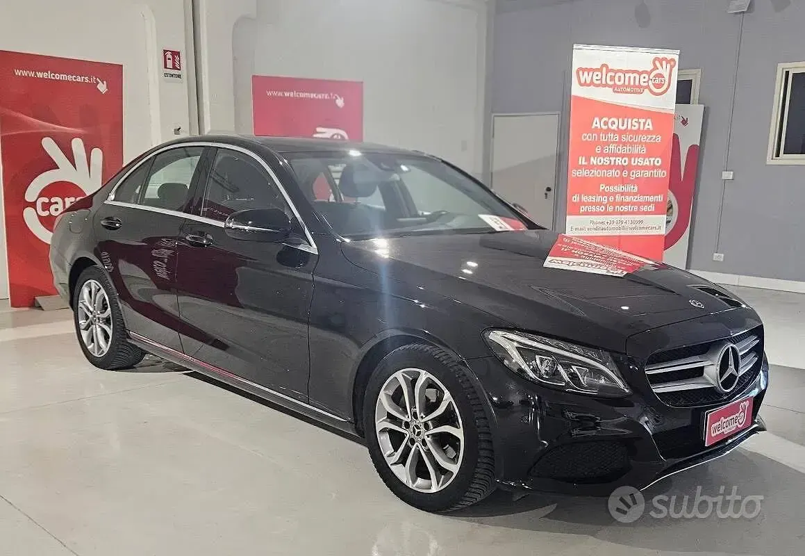 Usata Mercedes C200 Business 136 CV (100 kW) 2018 Nero Berlina