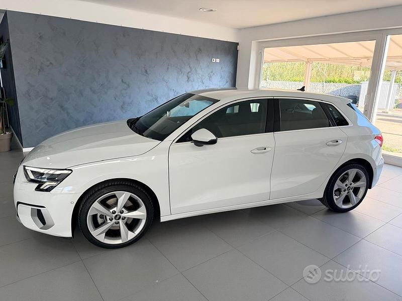 Usata Audi A3 Advanced 131 CV (96 kW) 2021 Bianco Berlina