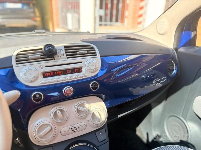 Usata Fiat 500 Lounge 69 CV (50 kW) 2009 Blu Cabrio
